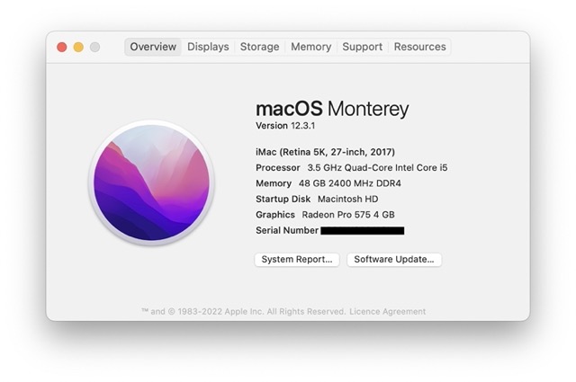 Apple System Report