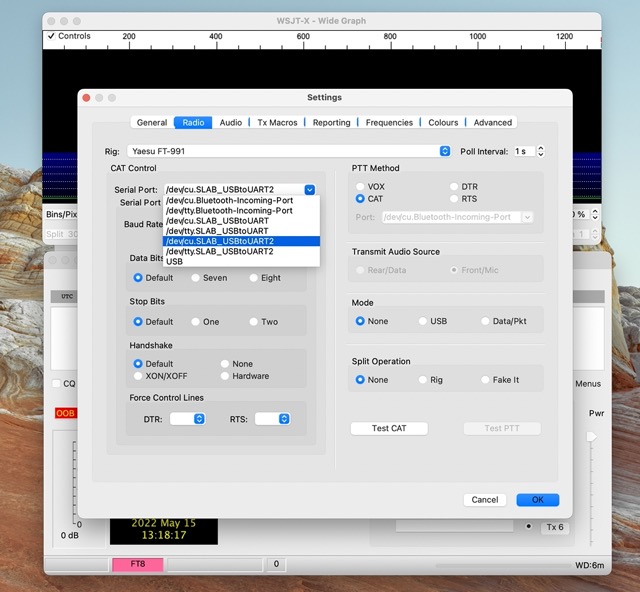 Yaesu WSJTX USB Serial Ports